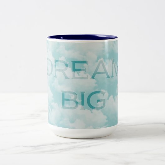 Dream Big Zweifarbige Tasse (Mittel)