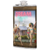 Dream Bigger Altered Art Vintag Dancers Flachmann (Links)