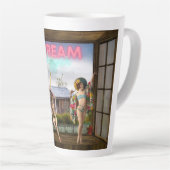 Dream Bigger Altered Art Vintag Dancers Milchtasse (Rechte Ecke)