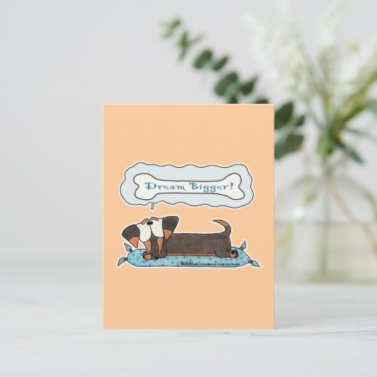 Dream Bigger Postkarte (Stehend Vorderseite)