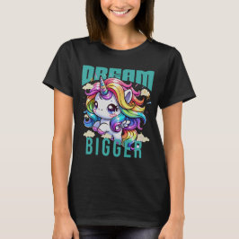 Dream Bigger Rainbow Unicorn T-Shirt
