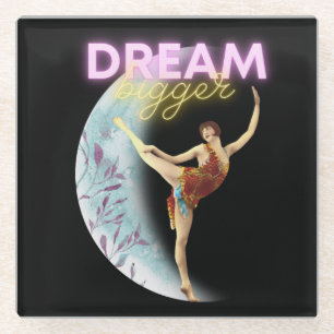 Dream Bigger Vintag Ballet Dancer Glasuntersetzer