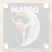 Dream Bigger Vintag Ballet Dancer Glasuntersetzer (Rückseite)