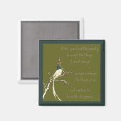 Dream Bird Serenity Prayer Magnet (Vorderseite/Rückseite)