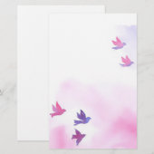 Dream Birds Stationery Briefpapier (Vorne/Hinten)