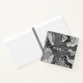 Dream Black and White Mandala Square Notebook Notizblock (Innenseite)