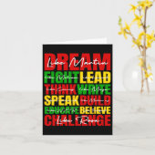 Dream Black History Month Juneteente African Ameri Karte (Gelbe Blume)