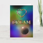 Dream Blanke Grußkarte Kosmos Regenbogenherz Karte (Vorderseite)