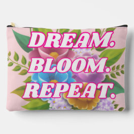 Dream Bloom Wiederholung Motivierend florale Kosme Zubehörtasche