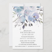 Dream Blue Flowers Bridesmaids Luncheon Wedding Einladung (Vorderseite)