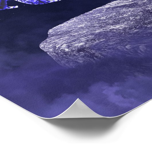 Dream Blue Moon Fantasy Inspiration Poster (Ecke)