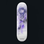 *~* Dream Boho Catcher Heiliger Stamm Shamanic Skateboard<br><div class="desc">* Western BOHO American Watercolor Abstrakte Dream Catcher Tour mit hübschen Feathers als Shamanic-Symbol für einen amerikanischen Spirituellen Heiler oder BOHEMIAM Design. * * *** Die Farben sind meist LILA LAVENDER , auf WEISS. Dieses temperamentbasierte, beliebte boho kreative abstrakte moderne Träumerei- und Feathers-Design wird höchstwahrscheinlich von Shamans, Native American Healers,...</div>