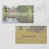 Dream Cabin Lake House Pond Anwesen Agent Visitenkarte (Vorne/Hinten)