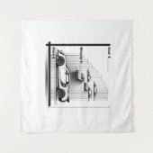 Dream Car Tracking Tapestes Wandteppich (Vorderseite (Horizontal))