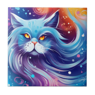 Dream Cat Abstrakte Farbwelt Fliese