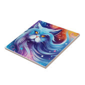 Dream Cat Abstrakte Farbwelt Fliese (Seite)