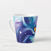 Dream Cat Abstrakte Farbwelt Milchtasse (Linke Ecke)