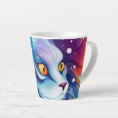 Dream Cat Abstrakte Farbwelt Milchtasse (Rechte Ecke)