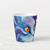 Dream Cat Abstrakte Farbwelt Milchtasse (Vorderseite)