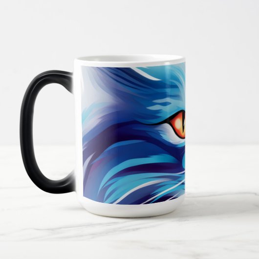 Dream Cat Abstrakte Farbwelt Verwandlungstasse (Links)