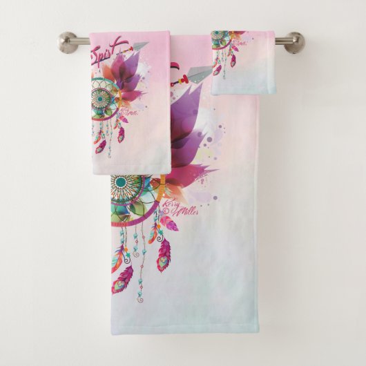 Dream Catcher and Arrow Badhandtuch Set (Insitu)