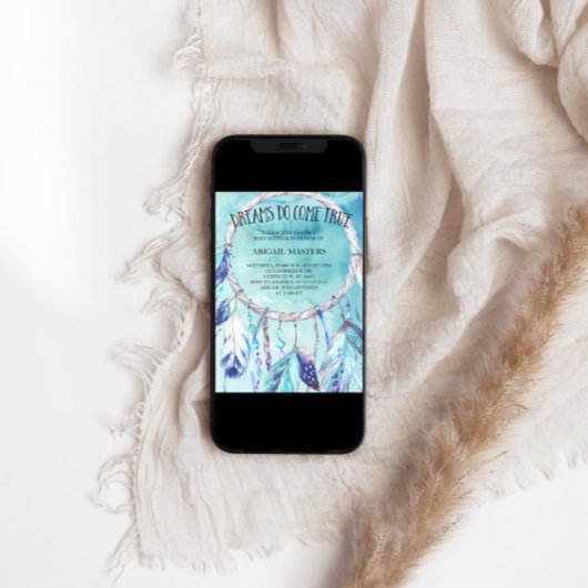 Dream Catcher Baby Shower Einladung Tribal Boho