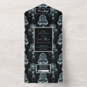 Dream Catcher Baby Shower, Es ist ein Junge! All In One Einladung (Innen Boden)