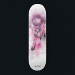*~* Dream Catcher Boho Sacred Tribal Shamanic Skateboard<br><div class="desc">* Western BOHO American Watercolor Abstrakte Dream Catcher Tour mit hübschen Feathers als Shamanic-Symbol für einen amerikanischen Spirituellen Heiler oder BOHEMIAM Design. * * *** Die Farben sind PINK LAVENDER EGGPLANT auf WEISS. Dieses temperamentbasierte, beliebte boho kreative abstrakte moderne Träumerei- und Feathers-Design wird höchstwahrscheinlich von Shamans, Native American Healers, Counselors,...</div>