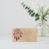 Dream Catcher Business Card Visitenkarte (Stehend Vorderseite)