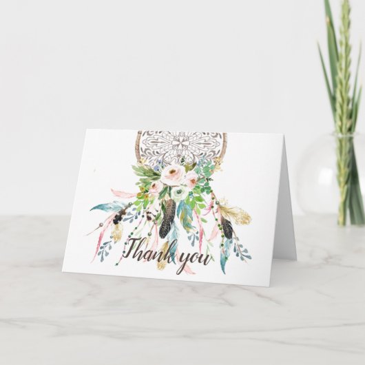 Dream Catcher Danke-Card Dankeskarte (Vorderseite)