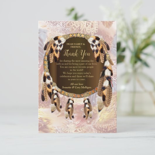 Dream Catcher Danke-Card RSVP Karte (Stehend Vorderseite)