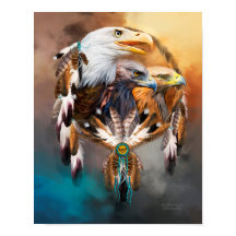 Dream Catcher - Drei Adler Kunst-Plakat / Drucken