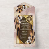 Dream Catcher Feathers All in One Wedite Einladung (Innen Boden)