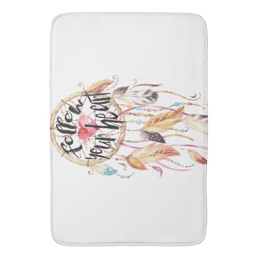 Dream Catcher Folgen Sie Ihrem Herzen Badematte (Vorderseite Vertikal)