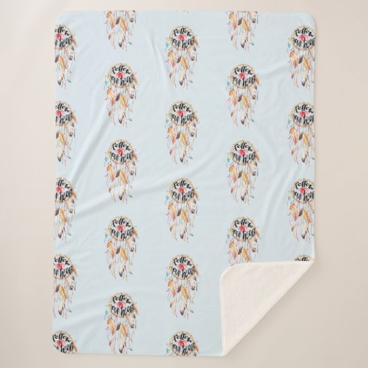 Dream Catcher Folgen Sie Ihrem Herzen Sherpadecke (Vorderseite)