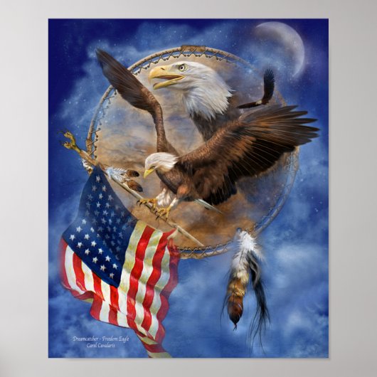 Dream Catcher - Freedom Eagle Art Poster/Print Poster (Vorne)