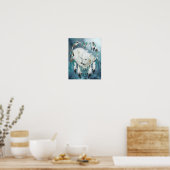Dream Catcher - Herz eines Wolf Art Poster/Print Poster (Küche)