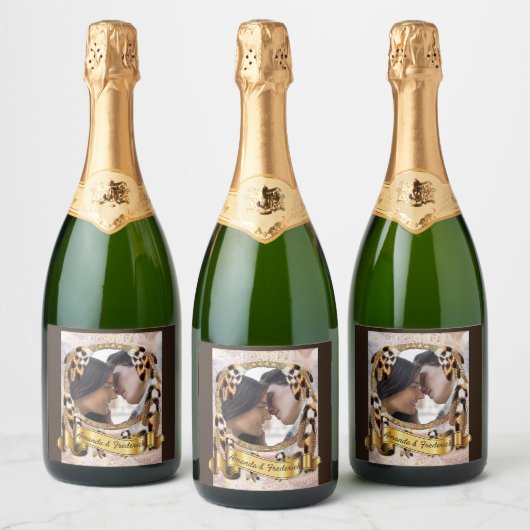 Dream Catcher Hochzeit Schaumweinetikett (Flaschen)