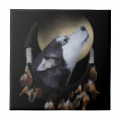 Dream Catcher Husky Art Tile Fliese (Vorderseite)