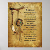 Dream-Catcher, "I select" motivierend Poster (Vorne)