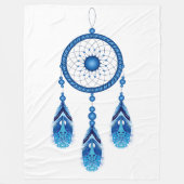 DREAM CATCHER IN BLAU FLEECEDECKE (Vorderseite)