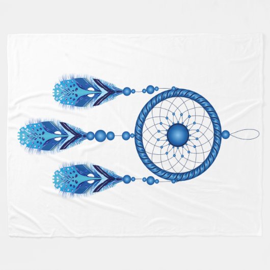 DREAM CATCHER IN BLAU FLEECEDECKE (Vorderseite (Horizontal))