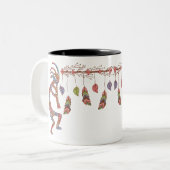 Dream Catcher Kokopelli Zwei-Tone-Tasse Zweifarbige Tasse (Vorderseite Links)