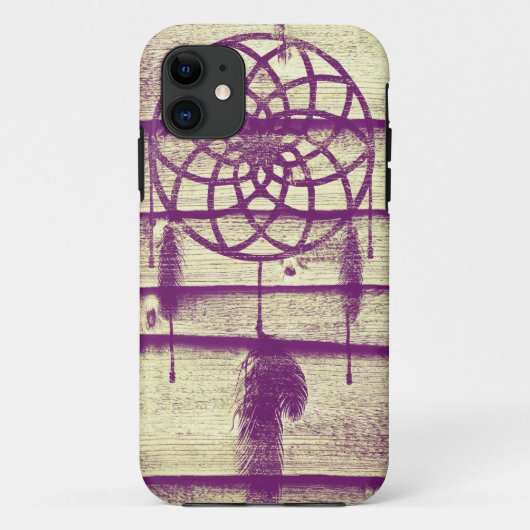 Dream Catcher Lila Wood Case-Mate iPhone Hülle (Rückseite)