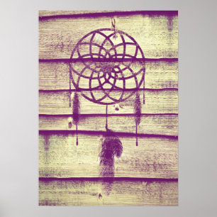 Dream Catcher Lila Wood Poster