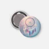 Dream Catcher mit weichen Federn und Perlen Magnet (Vorderseite/Rückseite)