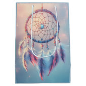 Dream Catcher mit weichen Federn und Perlen Mittlere Geschenktüte (Rückseite)