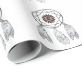 Dream Catcher mit Wildblume Native American Geschenkpapier (Rolleneckpunkt)