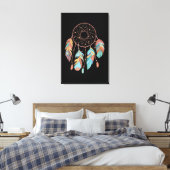 Dream Catcher Native American Feathers Tribal Drea Leinwanddruck (Insitu (Schlafzimmer))