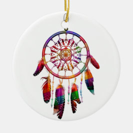 Dream Catcher Native American Spiritual Keramik Ornament